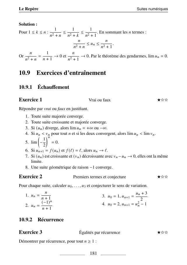 Suites numériques, p. 181