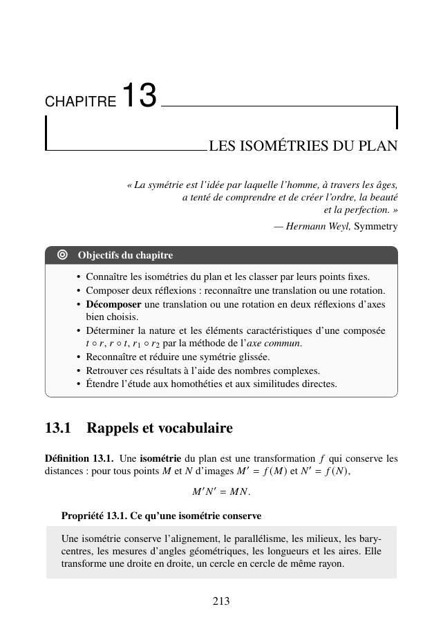 Ouverture du chapitre 13, p. 213