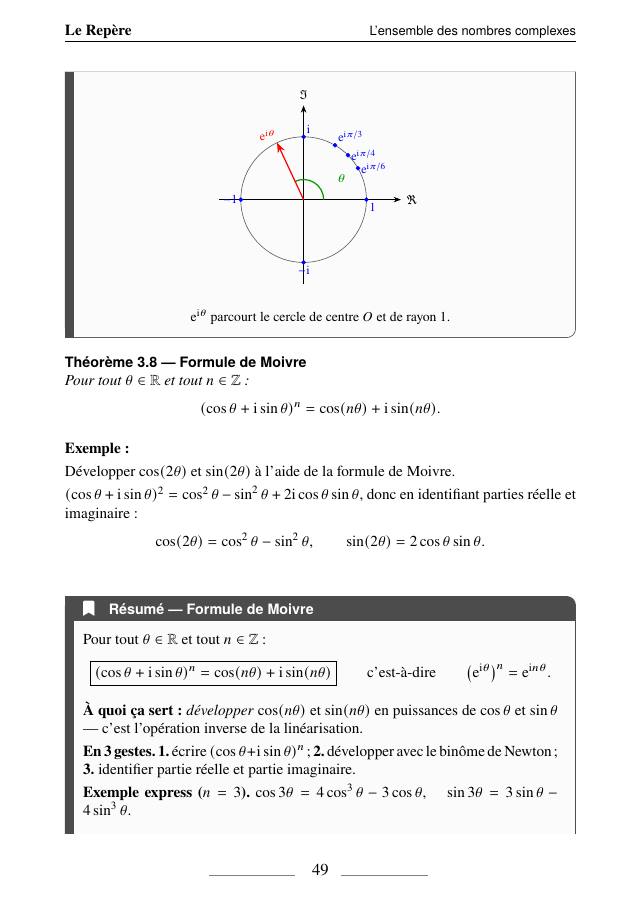 Nombres complexes, p. 49